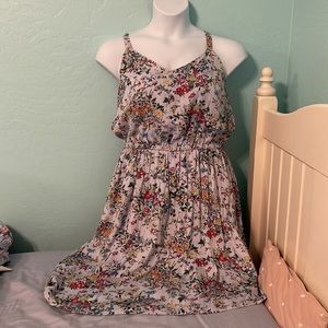 EUC A New Day criss cross dress, angled hem. Size Large